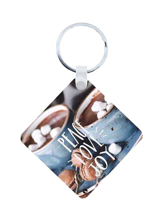 BP English Phrases Printed Wooden Keychain