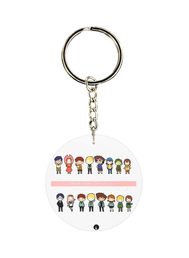 بي بي سلسلة مفاتيح من البلاستيك بطبعة من مسلسل الأنيمي Digimon