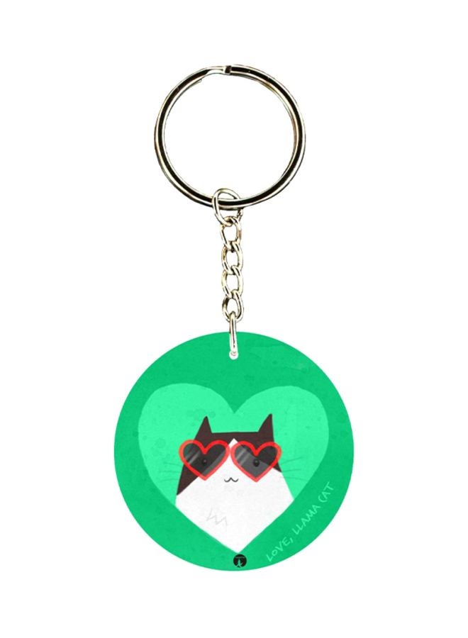 BP Cat Printed Plastic Keychain