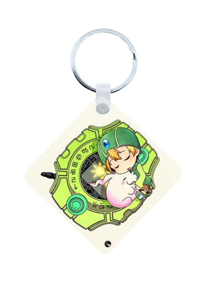 BP Digimon Anime Printed Wooden Keychain