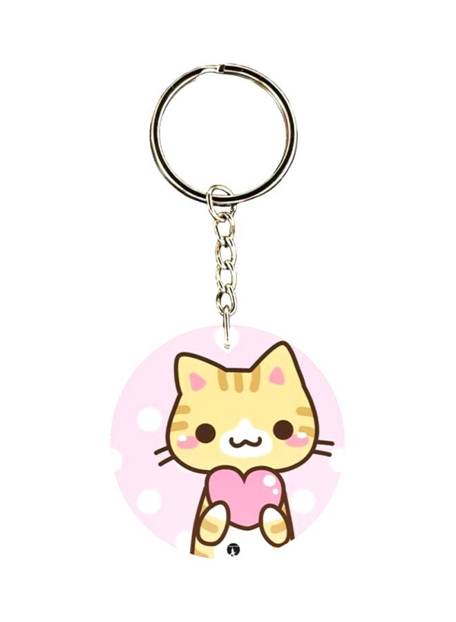 BP Cat Printed Plastic Keychain