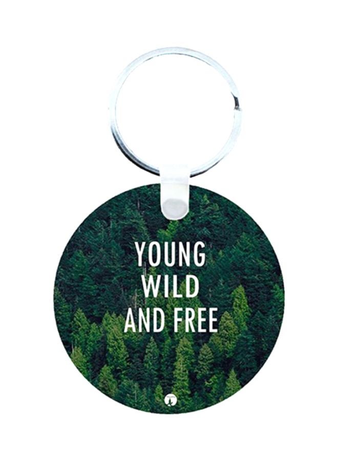 BP English Phrases Printed Wooden Keychain