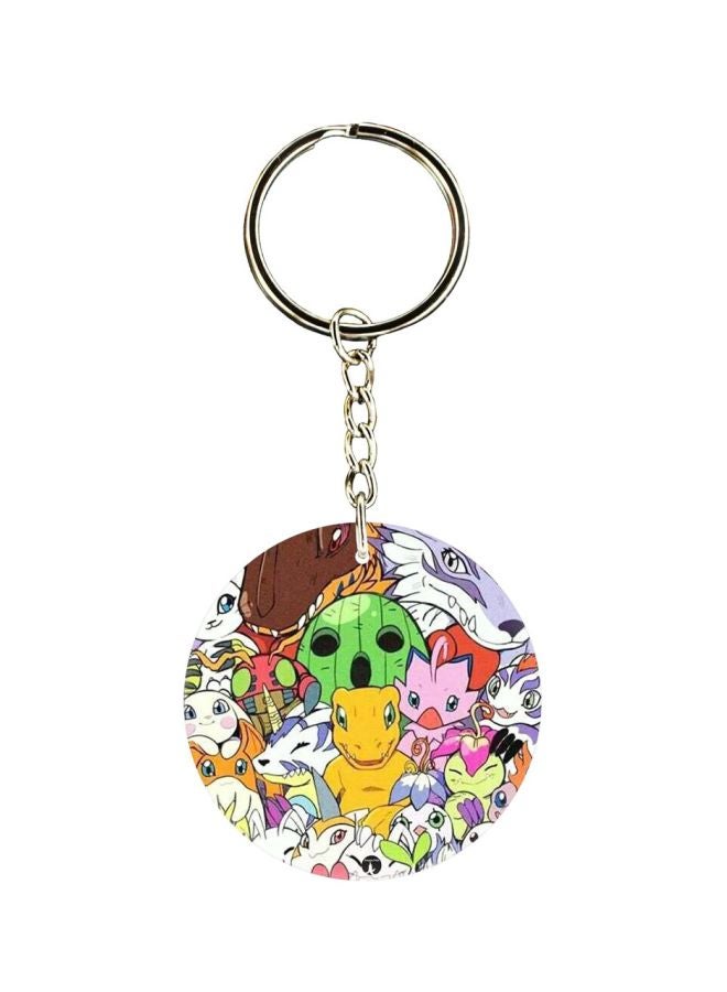 BP Anime Digimon Double Side Printed Keychain