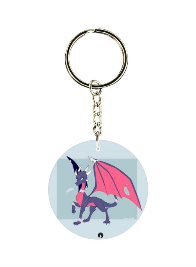 سلسلة مفاتيح بطبعة شخصية سبايرو على الوجهين