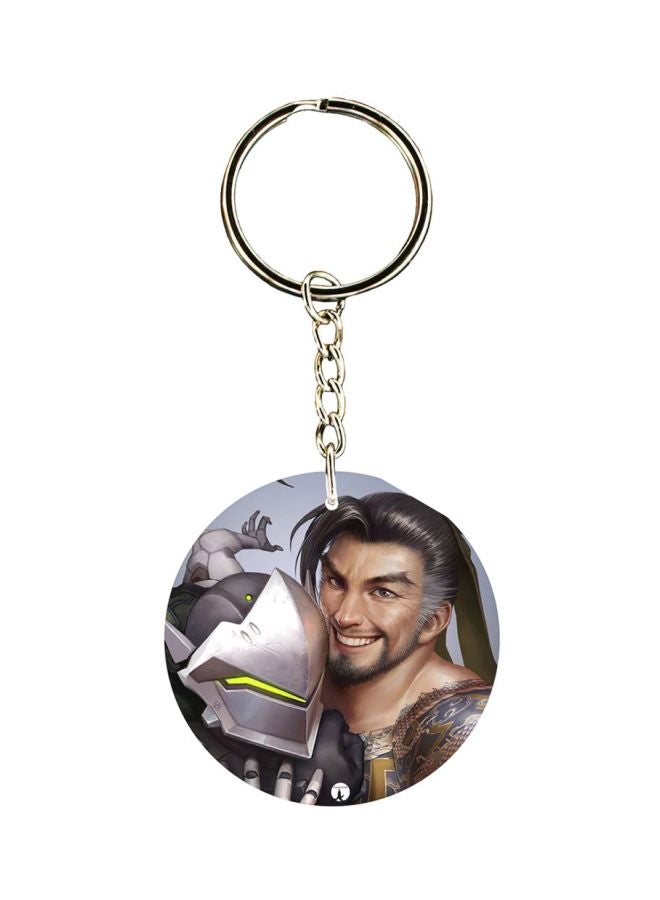 BP Video Game Overwatch Double Side Printed Keychain