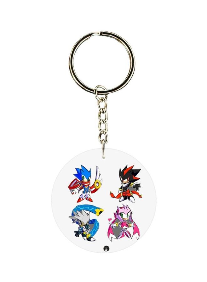 BP Double Sided Sonic Printed Keychain