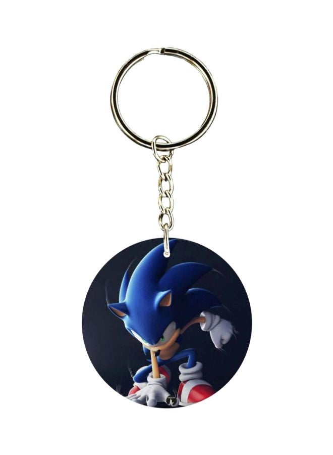BP Double Sided Sonic Printed Keychain