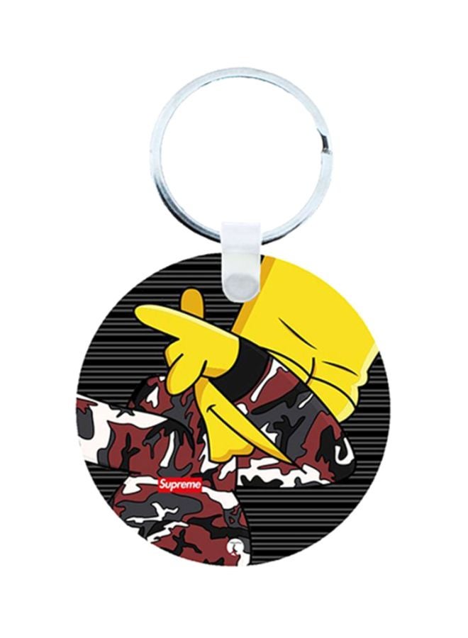 بي بي سلسلة مفاتيح خشبية بصورة من مسلسل عائلة سيمبسون