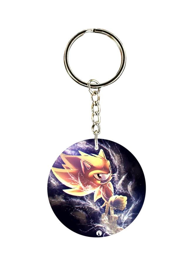 بي بي سلسلة مفاتيح مطبوعة على الوجهين بشخصية سونيك