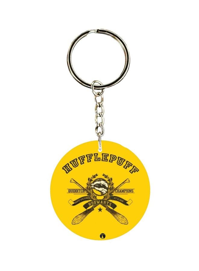 بي بي سلسلة مفاتيح بطبعة تحمل عبارة "Hufflepuff Hogwarts"