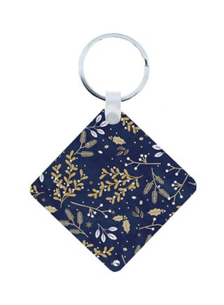 Flowers Printed Wooden Keychain - v1599038100/N29376151A_1