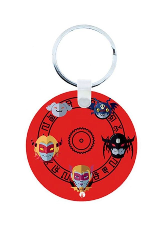BP Digimon Anime Printed Wooden Keychain