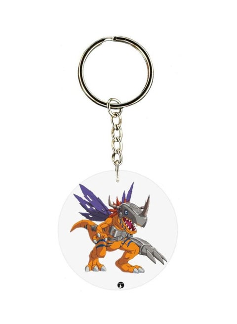 Anime Digimon Double Side Printed Keychain