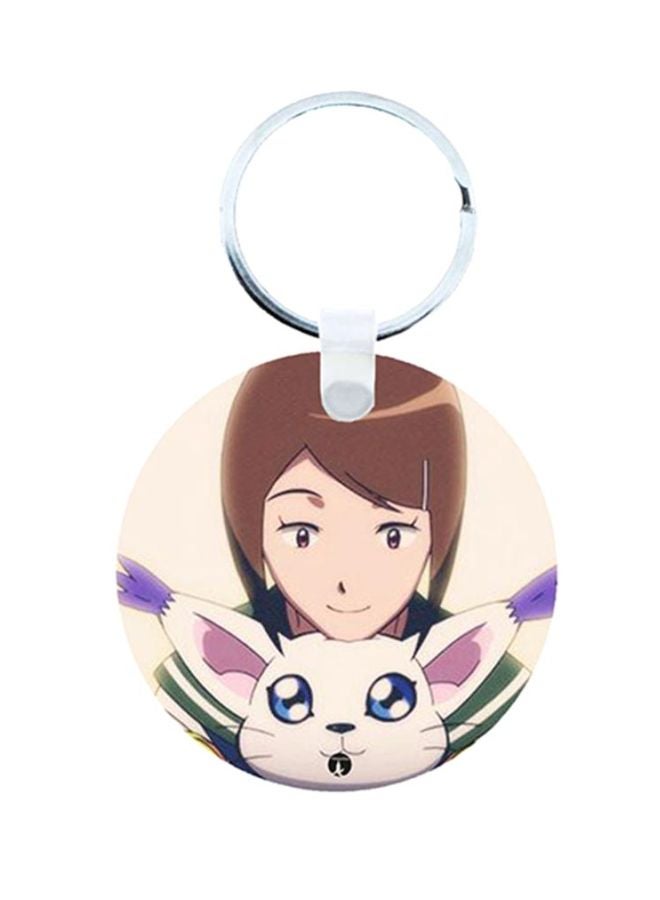 BP Digimon Anime Printed Wooden Keychain