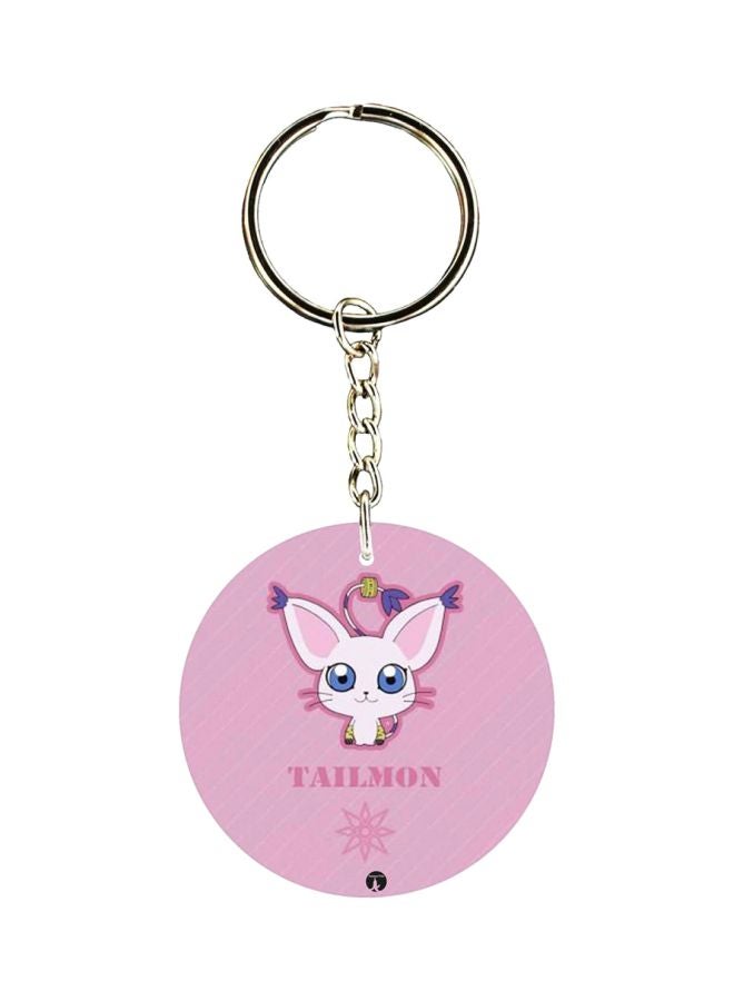 بي بي سلسلة مفاتيح مزينة بطبعة سلسلة الرسوم المتحركة "Digimon"