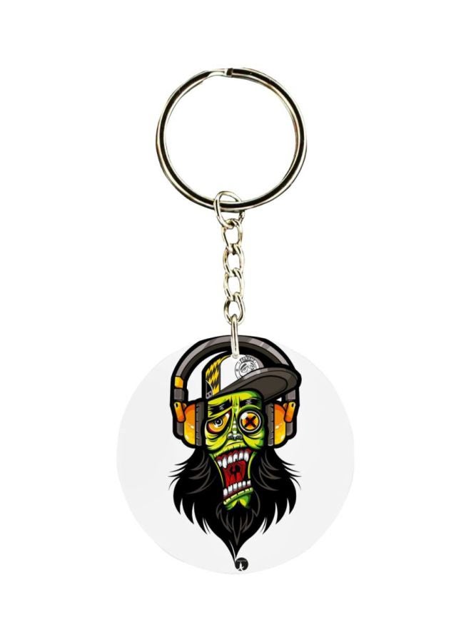 BP A Zombie Printed Plastic Keychain