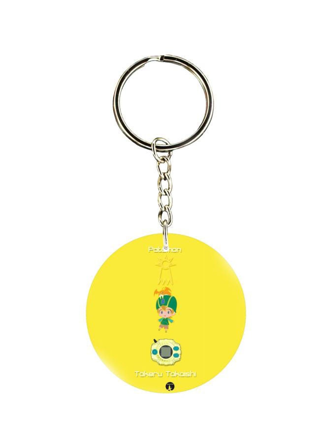 بي بي سلسلة مفاتيح مزينة بطبعة سلسلة الرسوم المتحركة "Digimon"