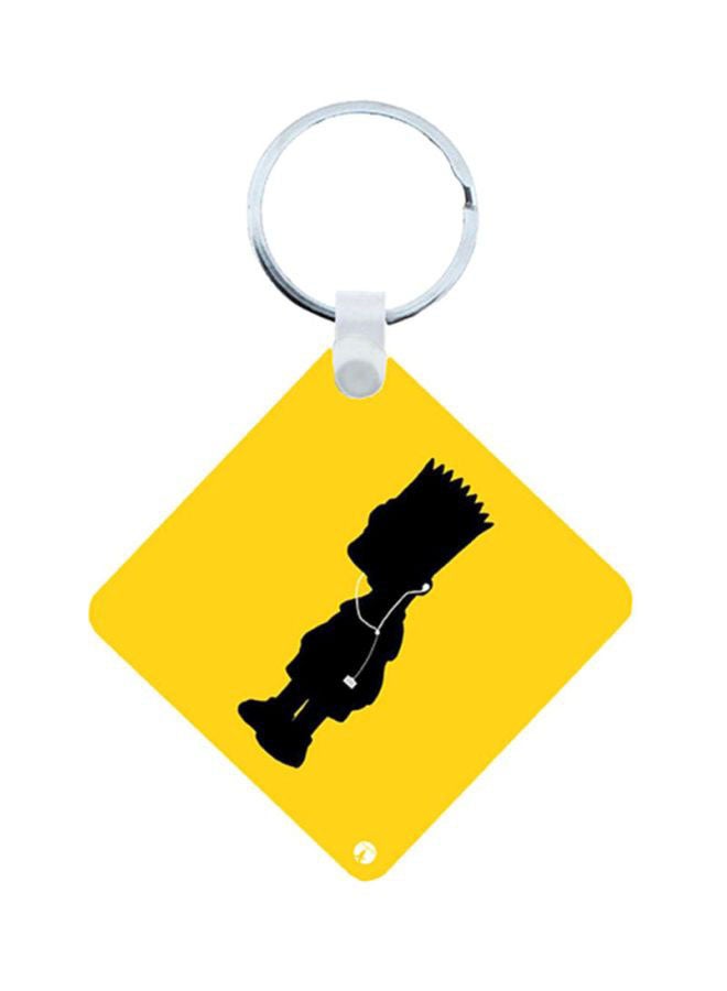 BP Simpsons Printed Wooden Keychain