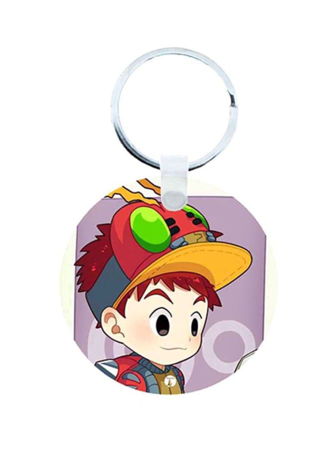 BP Digimon Anime Printed Wooden Keychain