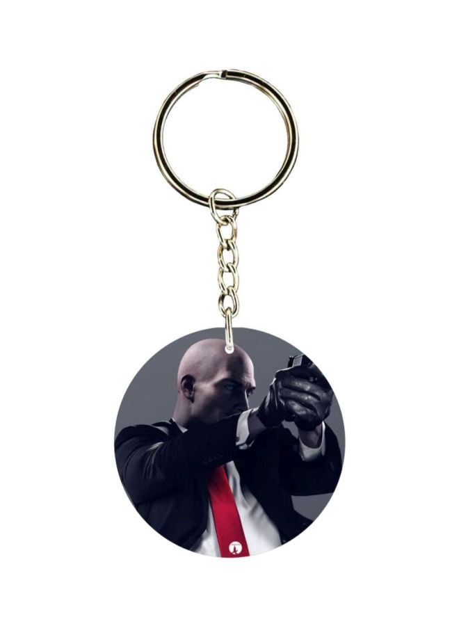BP Double Sided Hitman Printed Plastic Keychain