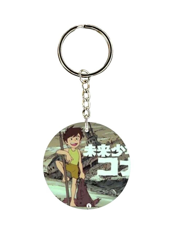 بي بي سلسلة مفاتيح من البلاستيك بطبعة من مسلسل الرسوم المتحركة "Adnan And Lina"