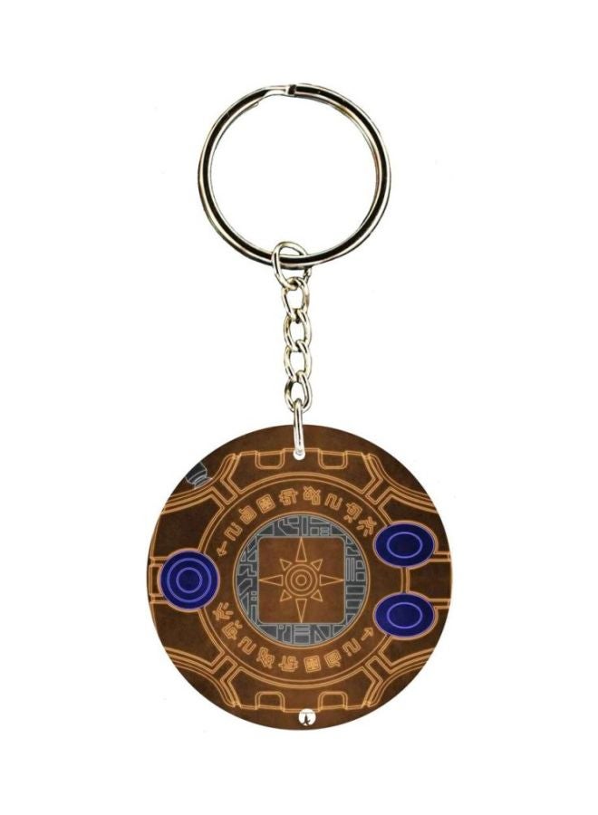 بي بي سلسلة مفاتيح مزينة بطبعة سلسلة الرسوم المتحركة "Digimon" على الجانبين