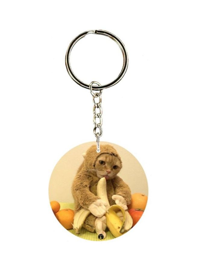 BP Rockstar Cat Printed Keychain