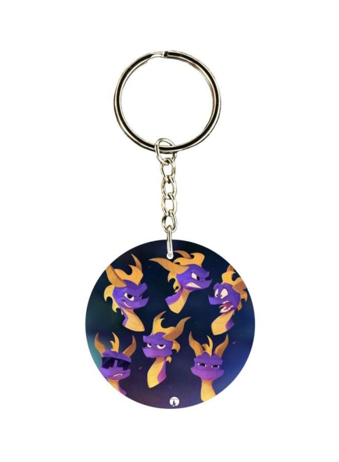 BP Double Sided Spyro Printed Keychain