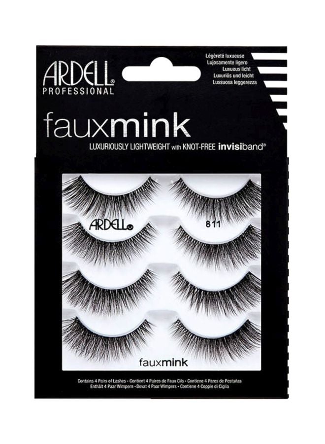 ARDELL 8/-Piece Fauxmink False Eyelashes Set 811 Black - Image 1