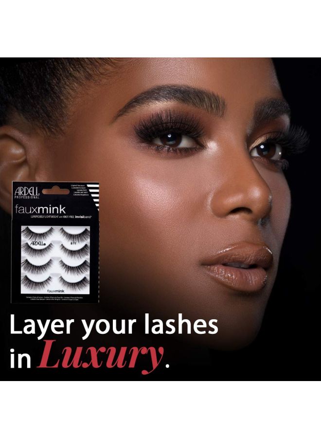 ARDELL 8/-Piece Fauxmink False Eyelashes Set 811 Black - Image 2