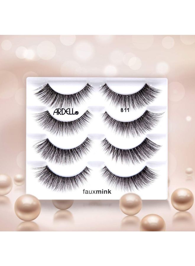 ARDELL 8/-Piece Fauxmink False Eyelashes Set 811 Black - Image 3