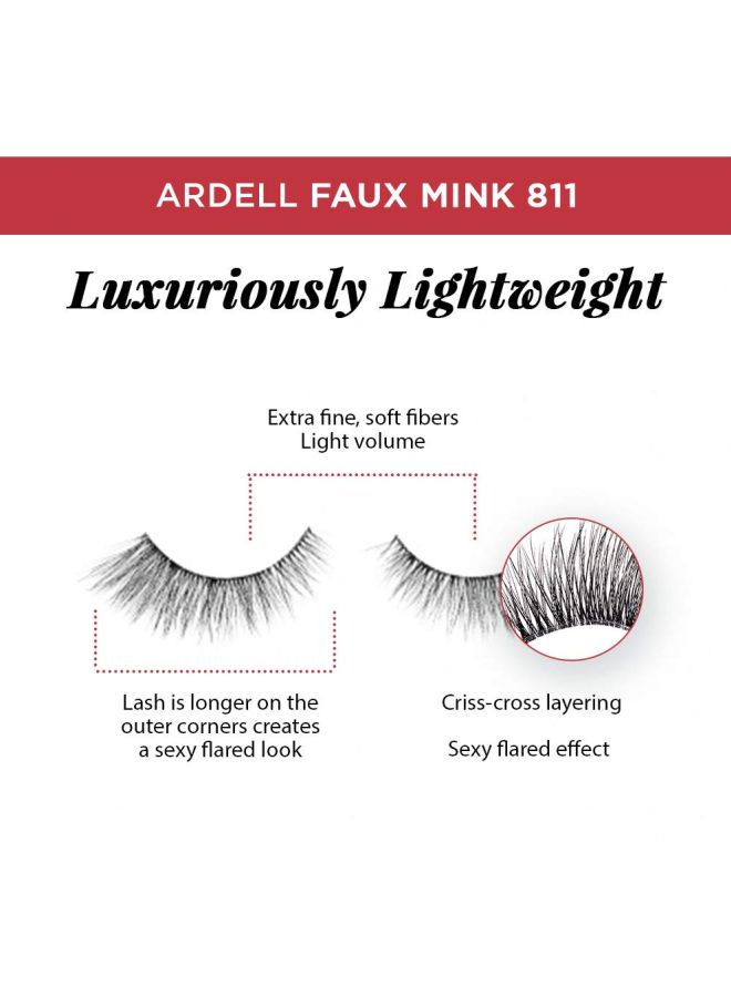 ARDELL 8/-Piece Fauxmink False Eyelashes Set 811 Black - Image 4