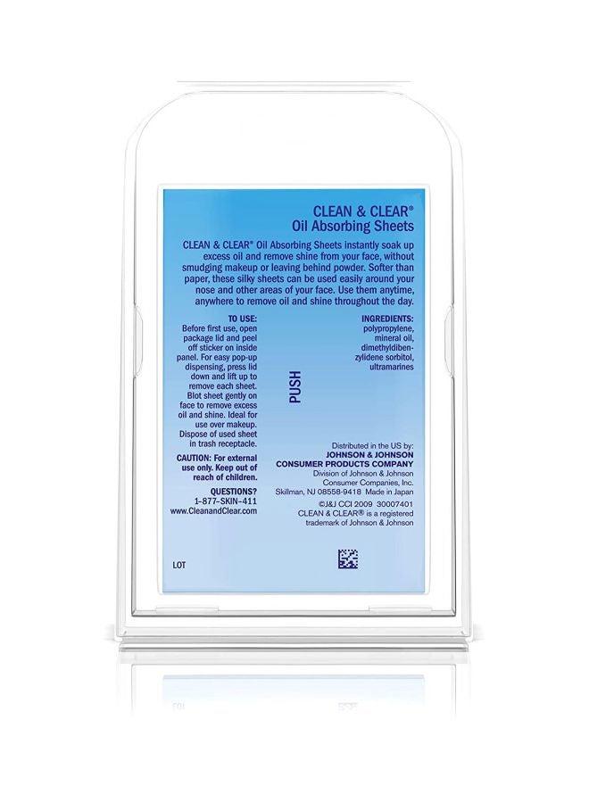 Clean & Clear 50-Piece Oil Absorbing Sheet White - Image 2