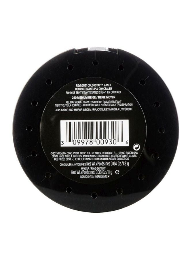 ريفلون مستحضر كولور ستاي 2 في 1 عبارة عن بودرة مضغوطة وخافي عيوب البشرة بيج متوسط - Image 2