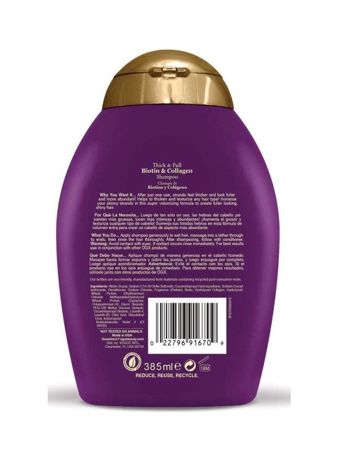 Ogx - Thick And Full Plus Biotin And Collagen Shampoo 385ml - Image 1