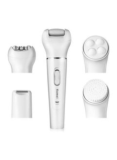 Kemei Electric Epilator And Heads Kit White/Silver  - Image 3