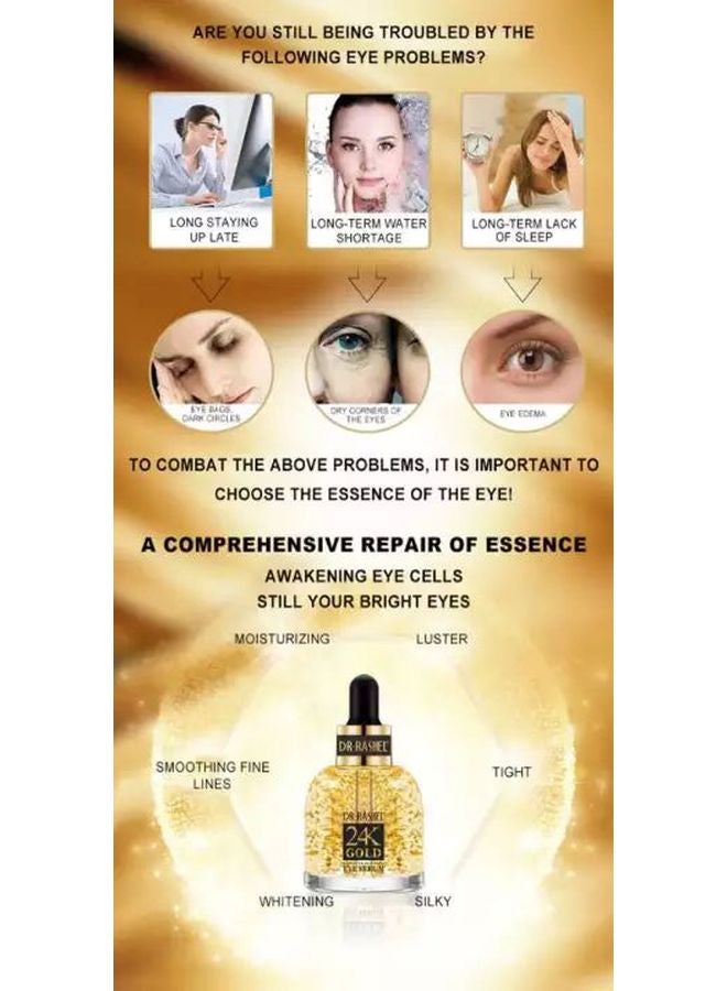 DR. RASHEL - 24K Gold Radiance And Anti-Aging Eye Serum Gold 30ml - Image 1