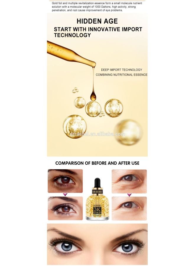 DR. RASHEL - 24K Gold Radiance And Anti-Aging Eye Serum Gold 30ml - Image 1