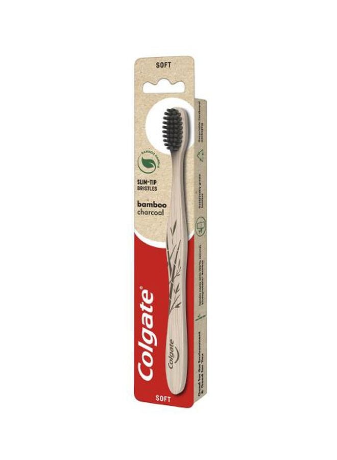 Colgate - Soft Bamboo Toothbrush Beige/Black - Image 1
