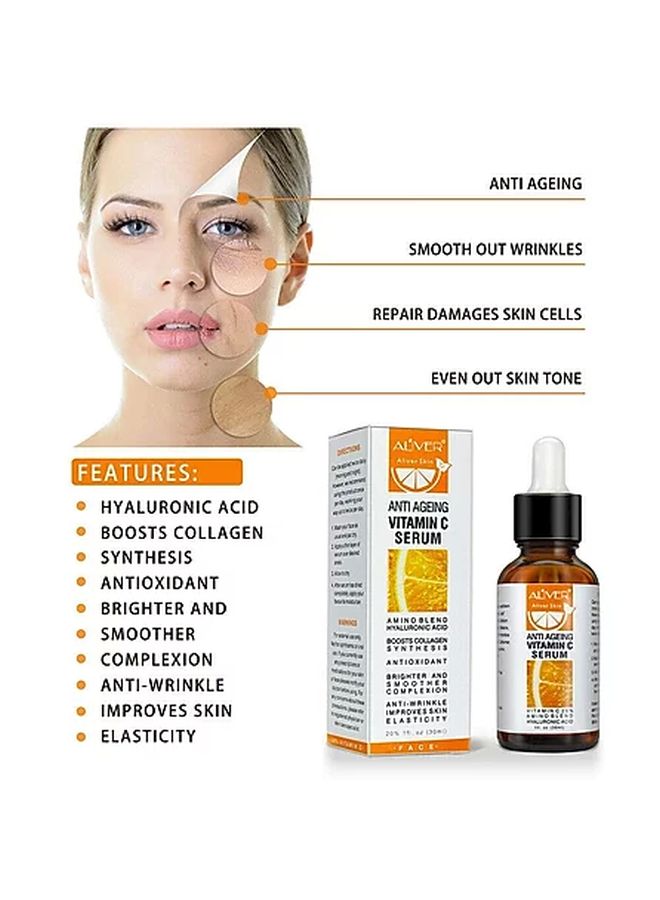 ALIVER Anti Ageing Vitamin-C Face Serum 30ml - Image 4