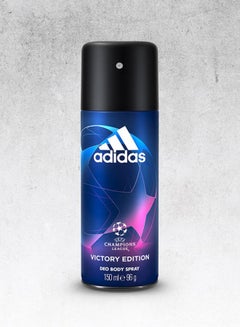 Adidas Pack Of 2 Victory Edition Deo Body Spray Blue/Black/Pink 2x150ml  - Image 2