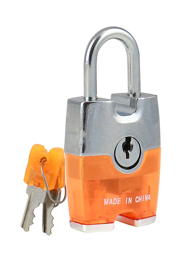 Blossom Alloy Luggage Lock Silver/Orange  - Image 1