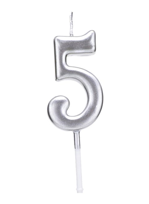 Number 5 Happy Birthday Candle 2 x 4cm