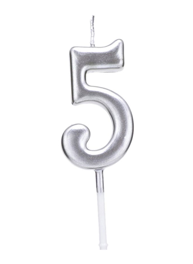 Cool Baby Number 5 Happy Birthday Candle 2 x 4cm - Image 1