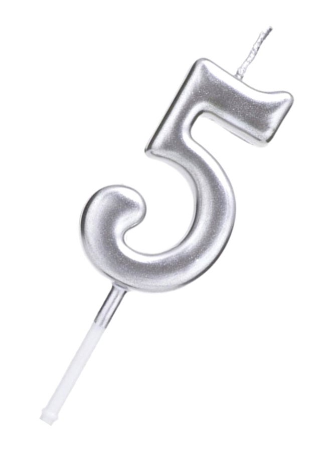Cool Baby Number 5 Happy Birthday Candle 2 x 4cm - Image 2
