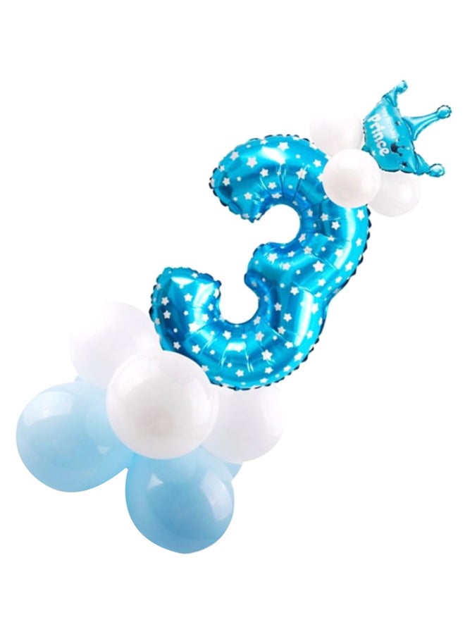 Cool Baby 14-Piece Number 3 Shaped Party Balloon Set 32inch - Image 2