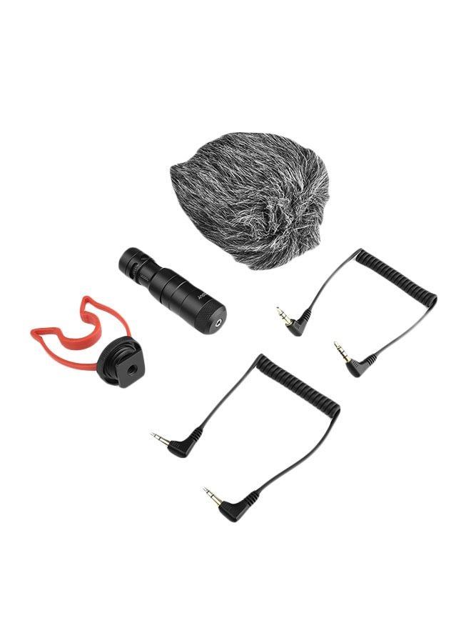 ANDOER Mini Recording Microphone With Windscreen LU-D8614 Black  - Image 1
