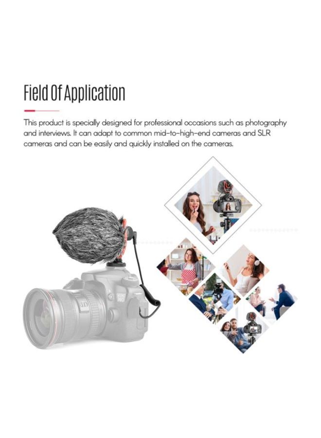 ANDOER Mini Recording Microphone With Windscreen LU-D8614 Black  - Image 4