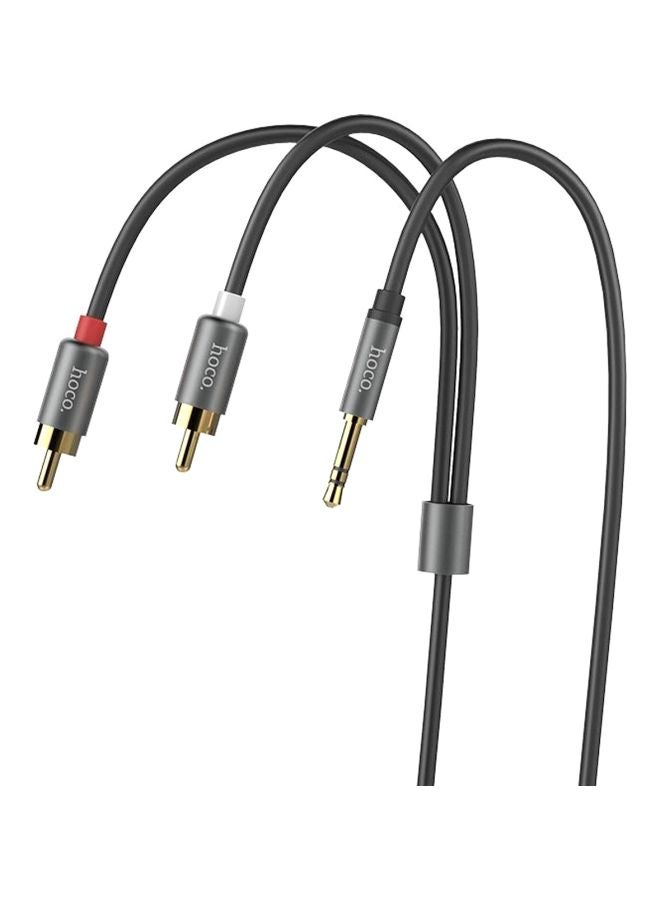 Hoco AUX 3.5 To RCA Stereo Connectors Audio Cable Black/Grey  - Image 5