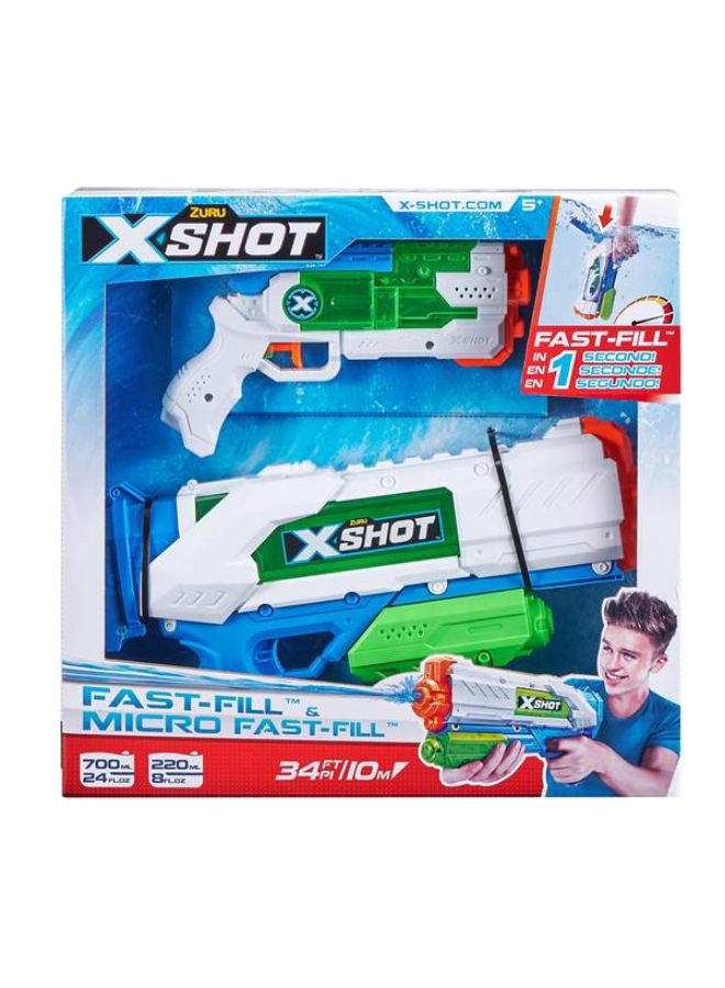 x_shot لعبة مسدس الماء والرغوة سريع التعبئة طراز 56225 - Image 2
